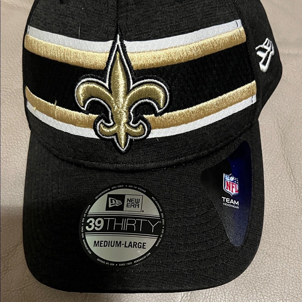 New Era New Orleans Saints Black and Gold 39THIRTY Fitted Cap